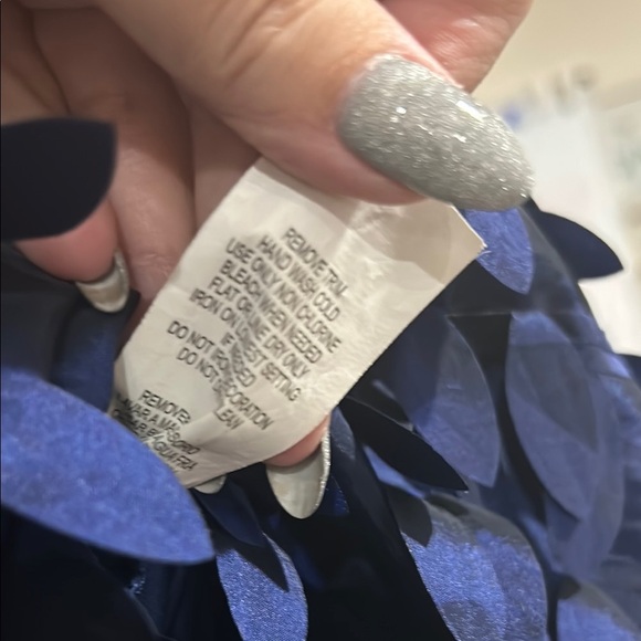 Sequin Hearts Navy Strapless Cocktail Dress – Ruffled Skirt – Juniors Size 7 - Picture 8 of 9